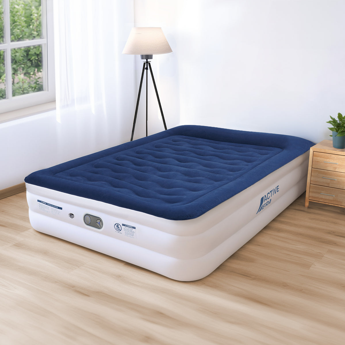 Luxury Single Air Bed – Navy/White