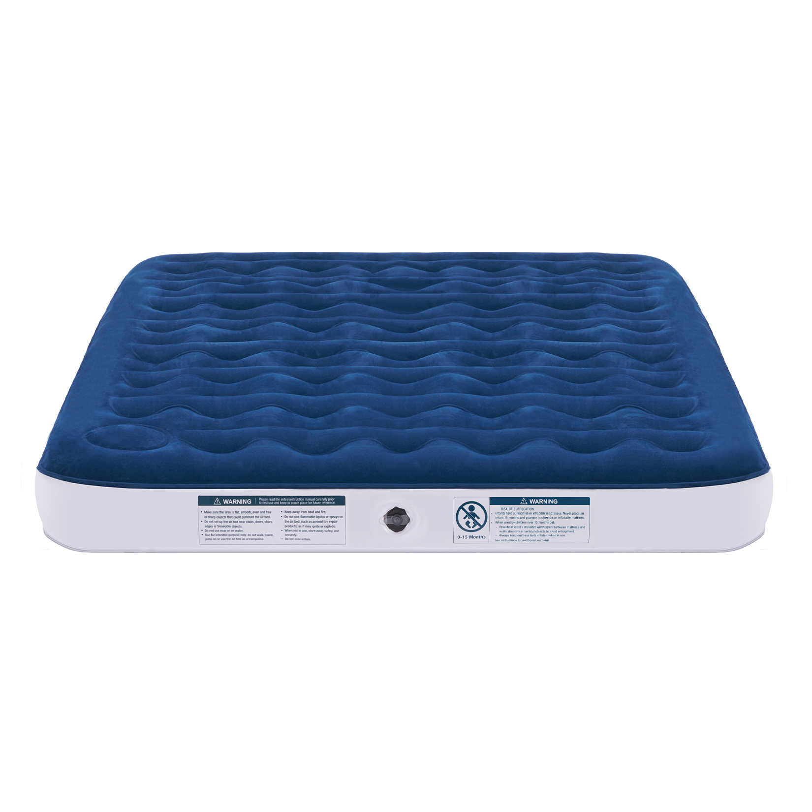 <tc>King-Size-Camping-Luftbett – Marineblau/Weiß</tc>