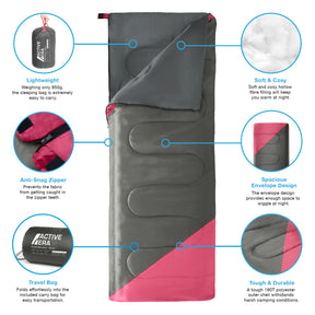 Premium warmer, leichter Umschlagschlafsack (200 g/m²) – 2 Jahreszeiten – 2 Jahreszeiten