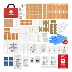 320 Piece First Aid Kit Bag – Red