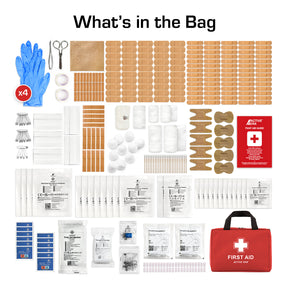 320 Piece First Aid Kit Bag – Red