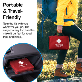 320 Piece First Aid Kit Bag – Red