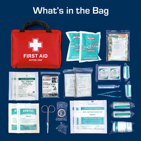 90-teilige Premium-Erste-Hilfe-Set-Tasche – Rot