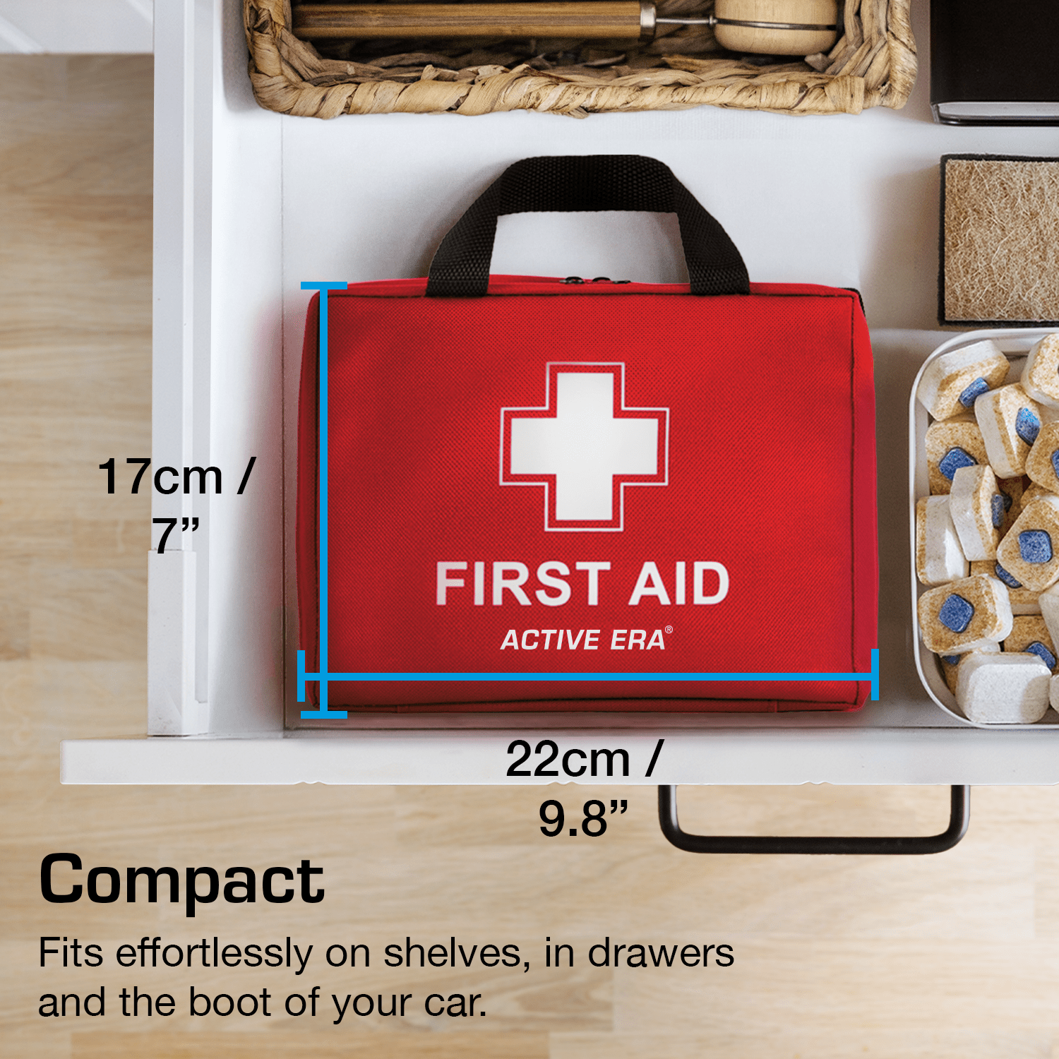 90-teilige Premium-Erste-Hilfe-Set-Tasche – Rot