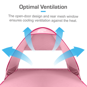2 Person Beach Tent with UV Protection - Pink